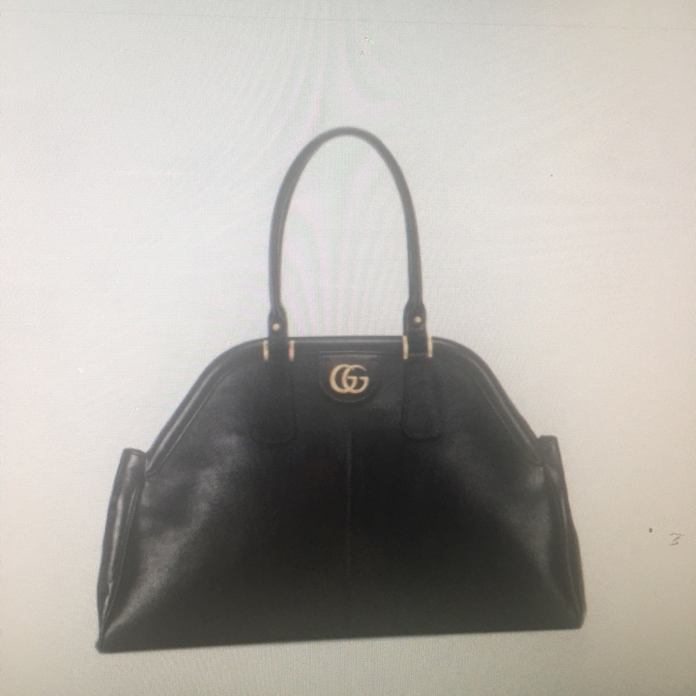 Gucci Rebel Medium Handbag, Black Leather Satchel or Cross Body